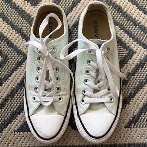 Converse Light Green Lace-Up Sneakers